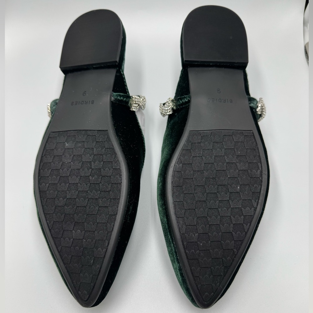 Birdies The Swan Velvet Crystal Strap Emerald 9 - Picture 4 of 5